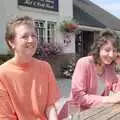 Kim outside the Shepherd and Dog, Nosher Leaves BPCC Business Magazines, Colchester, Essex - 18th July 1991