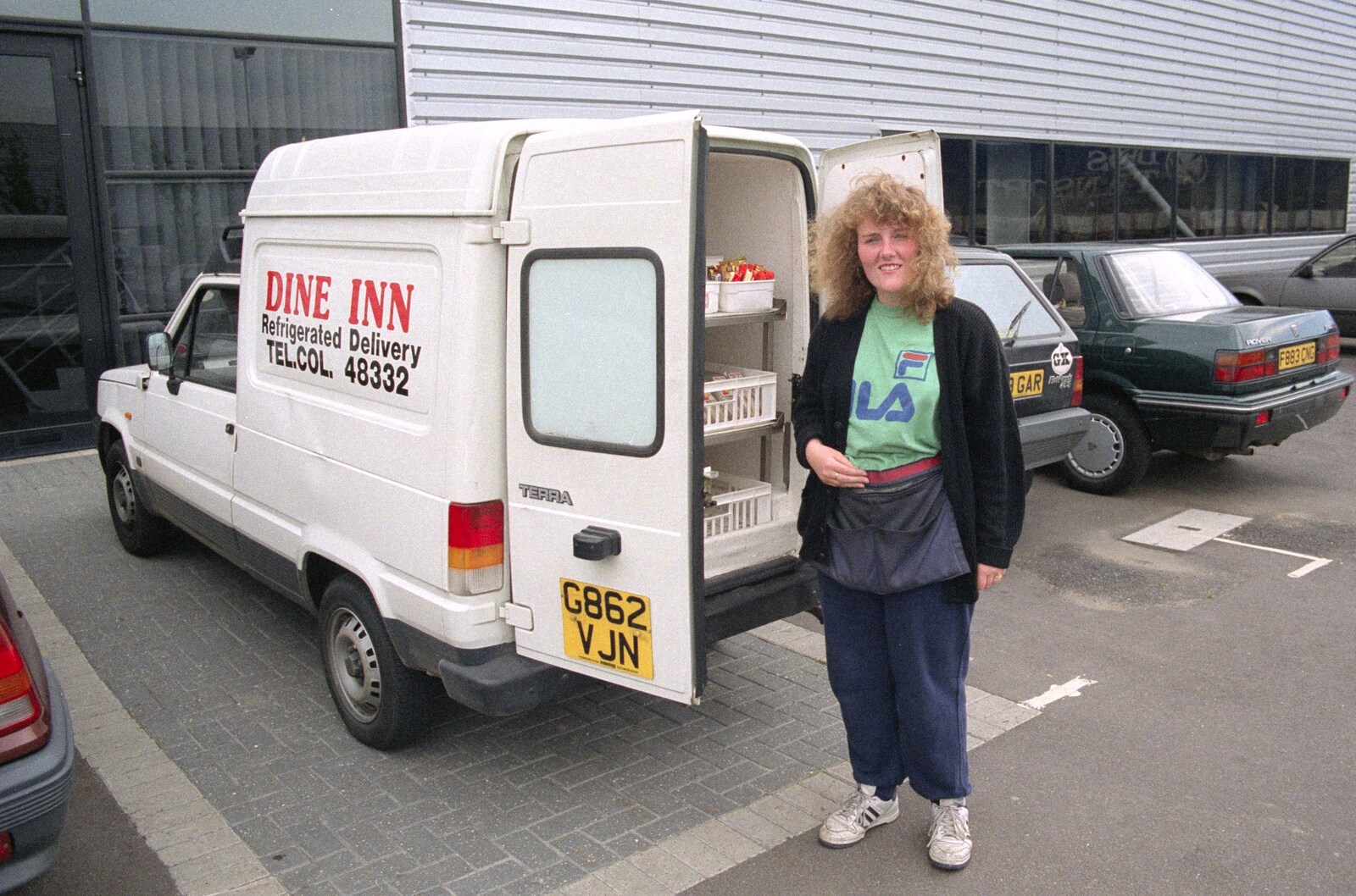 The lunch-van girl, who kept Nosher fed from Nosher Leaves BPCC Business Magazines, Colchester, Essex - 18th July 1991