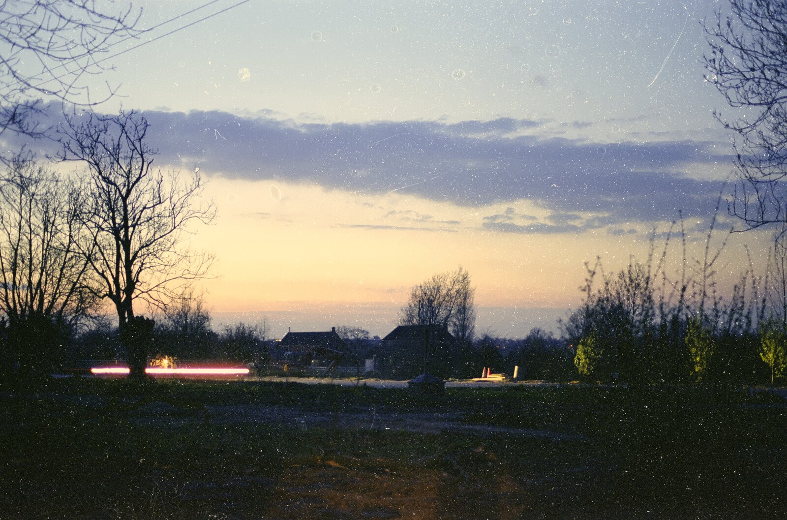 Stuston Common in the dusk from Nosher Leaves BPCC Business Magazines, Colchester, Essex - 18th July 1991