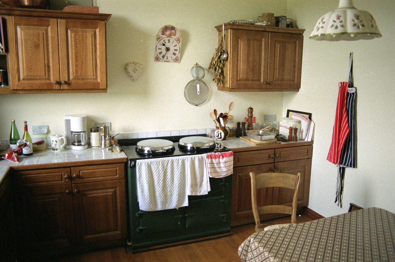 The Aga in the kitchen from Plymouth and The Chapel, Hoo Meavy, Devon - 25th July 1991