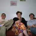 Andy, Kate and Dave in the Mutton Cove flat, Plymouth and The Chapel, Hoo Meavy, Devon - 25th July 1991