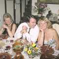 Sheila grins, Nosher's Dinner Party, Stuston, Suffolk - 14th September 1991