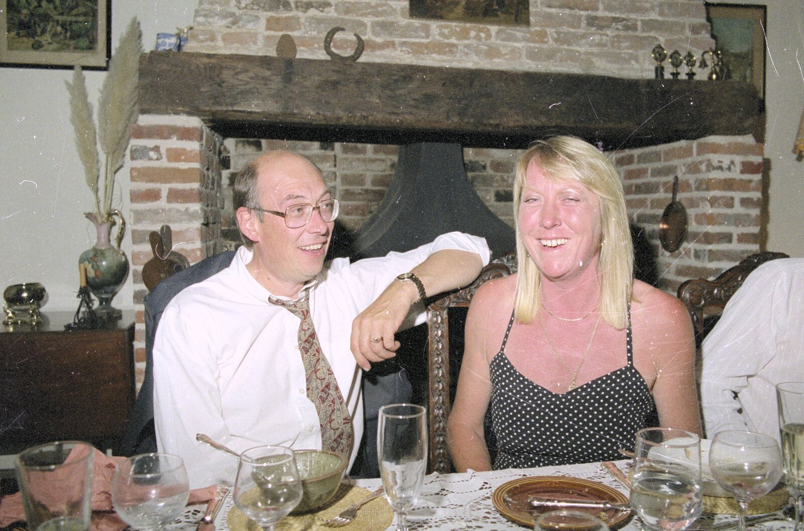 Kipper and Sue from Nosher's Dinner Party, Stuston, Suffolk - 14th September 1991