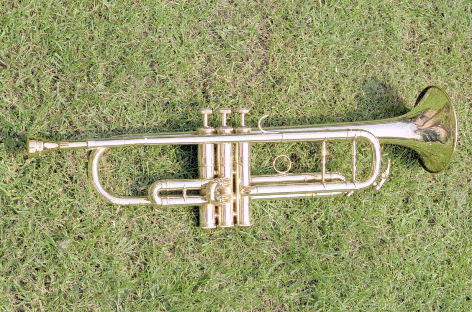 A photo of Badder's chum Sarah's trumpet from Nosher's Dinner Party, Stuston, Suffolk - 14th September 1991