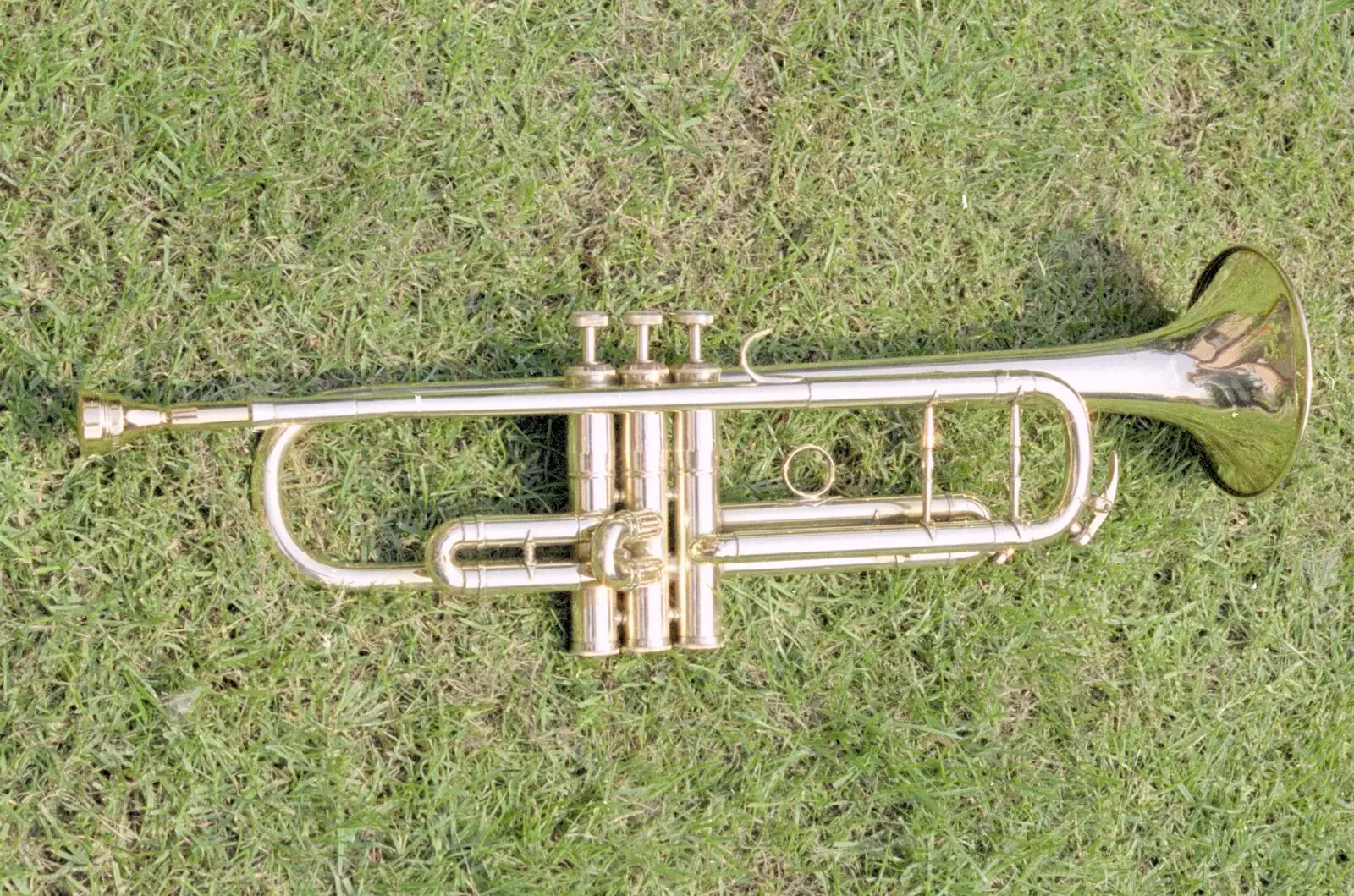 A photo of Badder's chum Sarah's trumpet, from Nosher's Dinner Party, Stuston, Suffolk - 14th September 1991