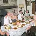 The whole gang around the table, Nosher's Dinner Party, Stuston, Suffolk - 14th September 1991