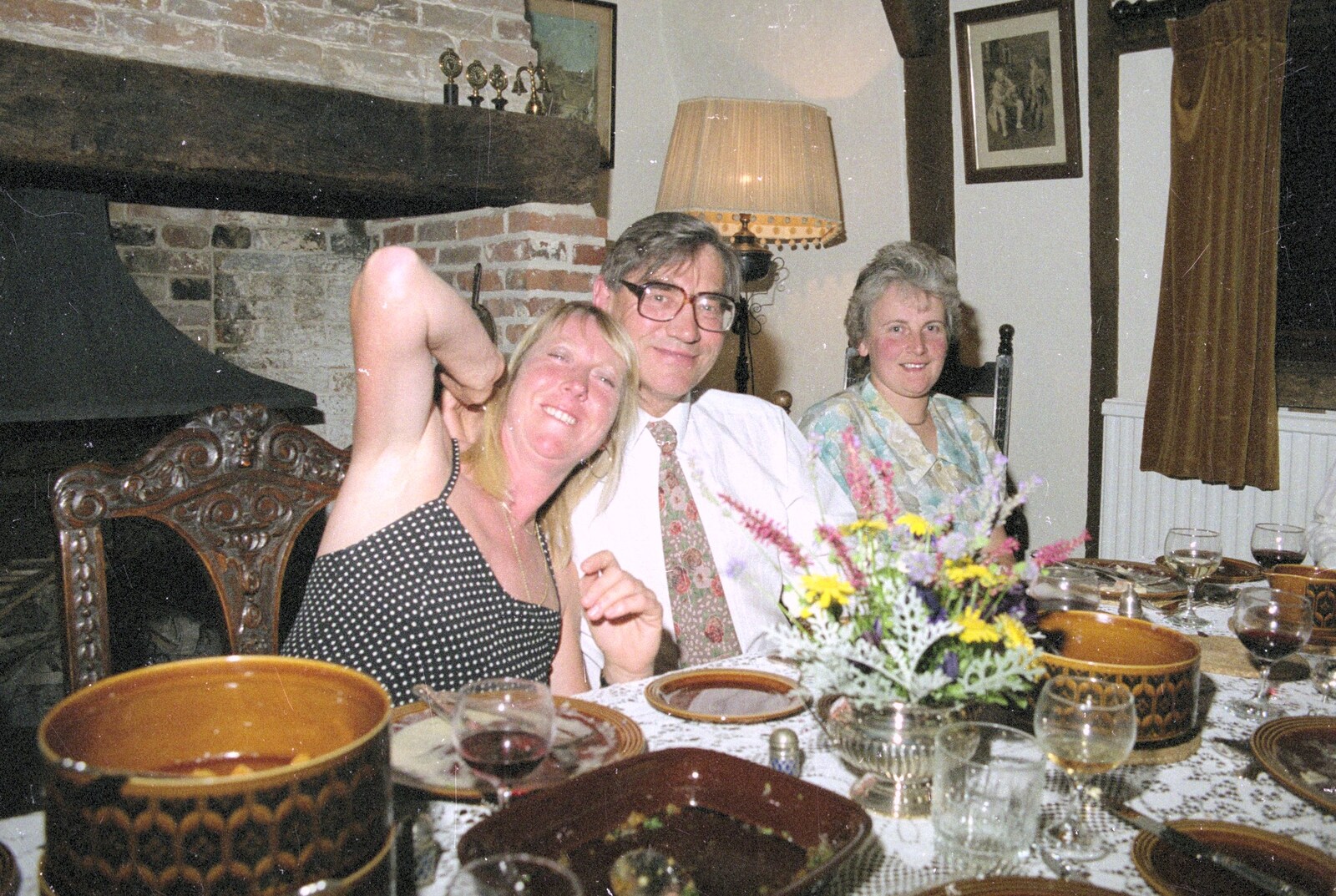 Mad Sue messes around from Nosher's Dinner Party, Stuston, Suffolk - 14th September 1991
