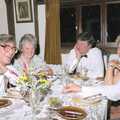 Derek, Linda and the gang do starters, Nosher's Dinner Party, Stuston, Suffolk - 14th September 1991