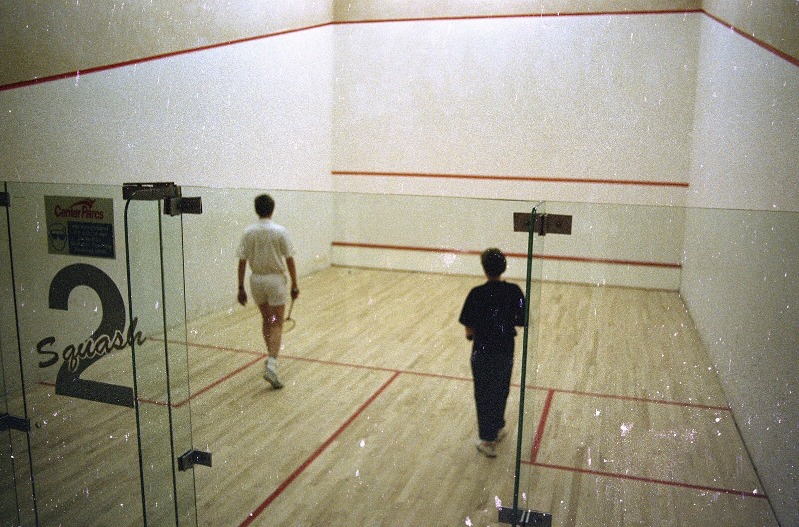 A rare photo of Nosher playing squash from A Night Out at Pedro's, and a Trip to Centre Parcs, Norwich and Elvedon - 5th October 1991