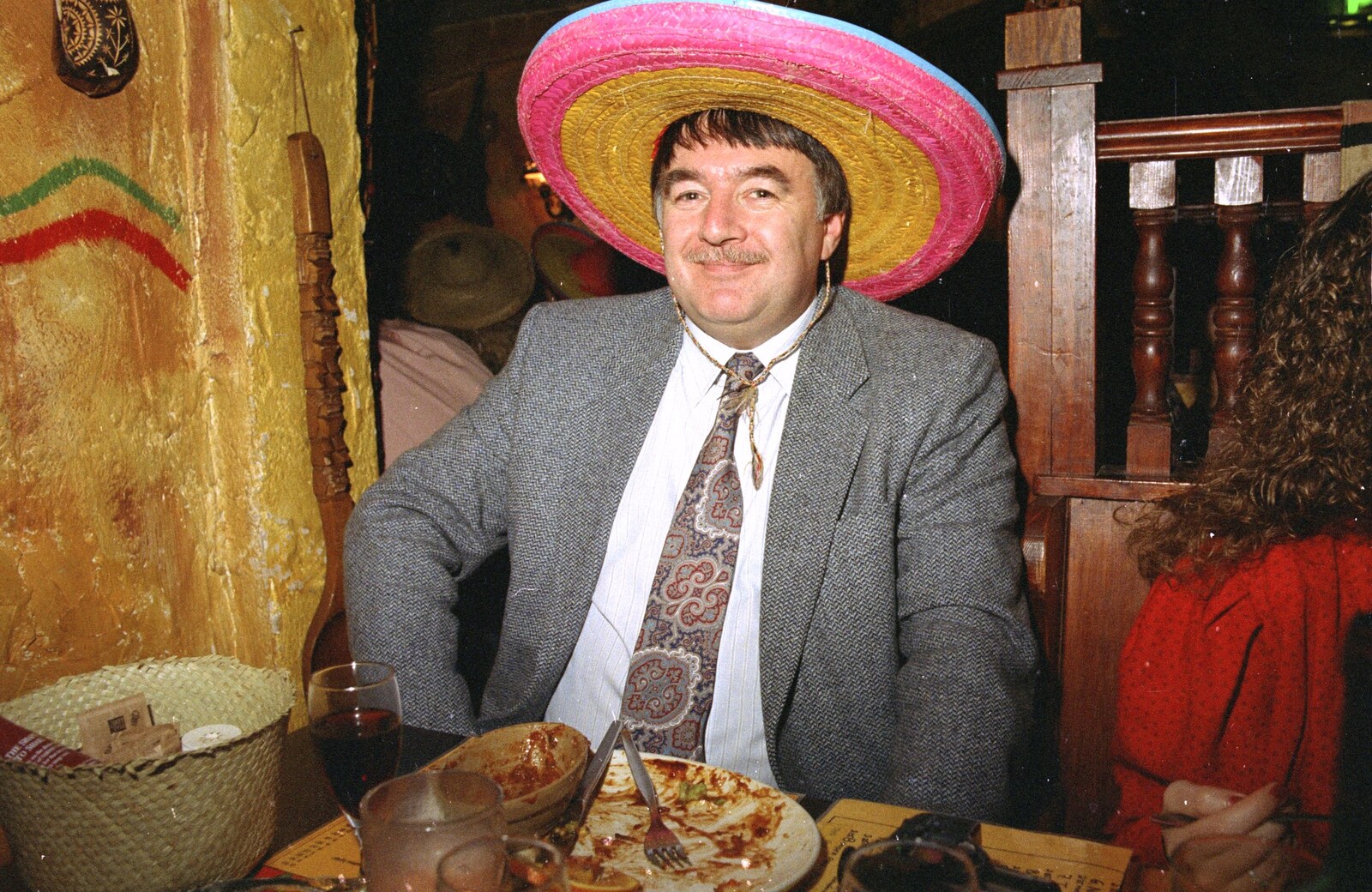 Corky looks satisfied to have finished from A Night Out at Pedro's, and a Trip to Centre Parcs, Norwich and Elvedon - 5th October 1991