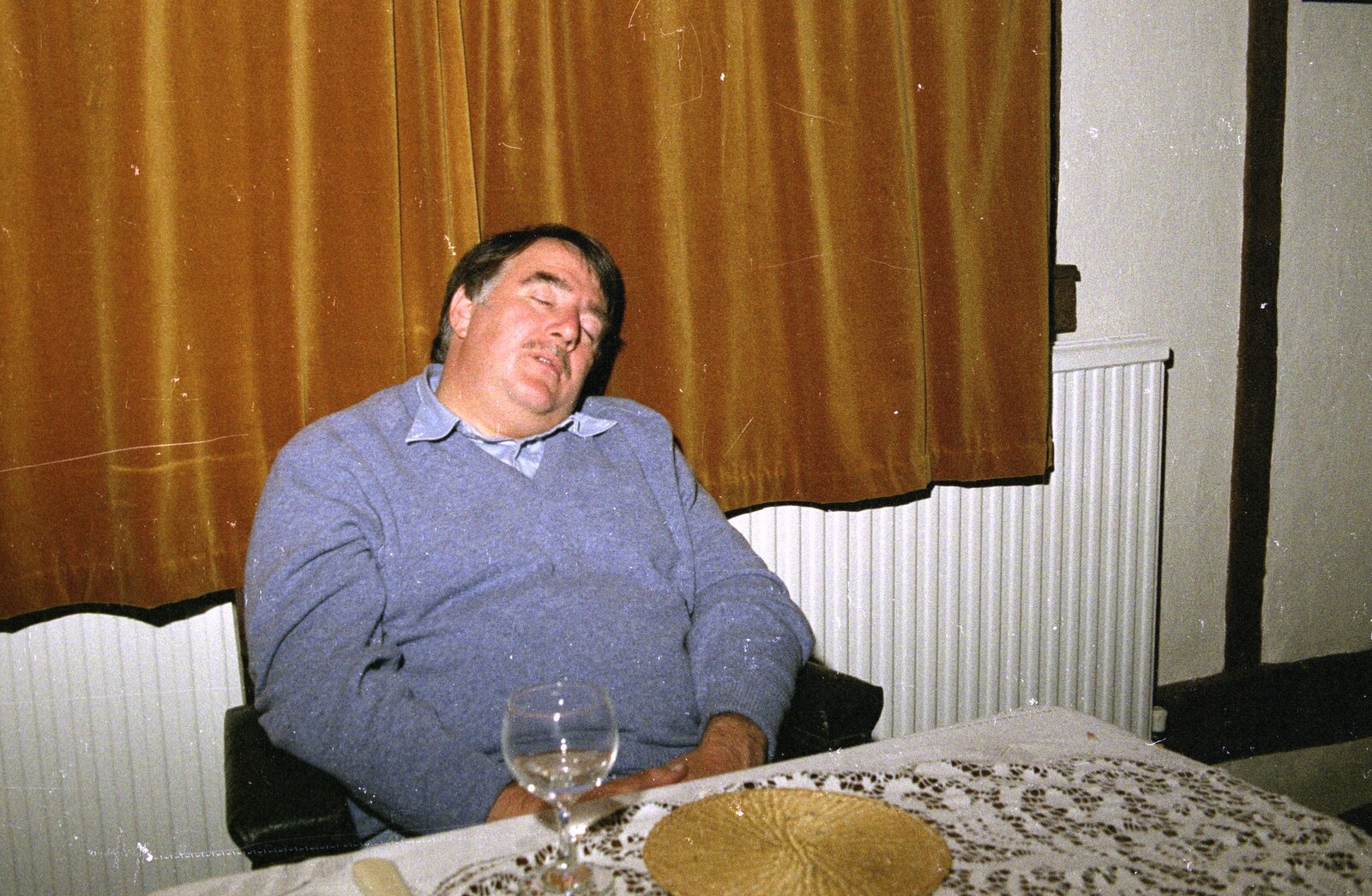 Corky's asleep from Cider Making, Stuston, Suffolk - 14th October 1991
