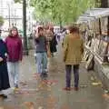 Liz and the gang inspect some paintings, Nigel's Party and Hyde Park, Lancaster Gate, London - 16th October 1991