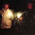 Jean and Linda in the dark, Bonfire Night and Printec at the Stoke Ash White Horse, Suffolk - 5th November 1991