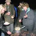 It's time for burgers and sausages, Bonfire Night and Printec at the Stoke Ash White Horse, Suffolk - 5th November 1991