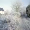 The Stables Gate and Old Man Cunningham's house, A Frosty Morning, Suffolk and Norfolk - 15th December 1991