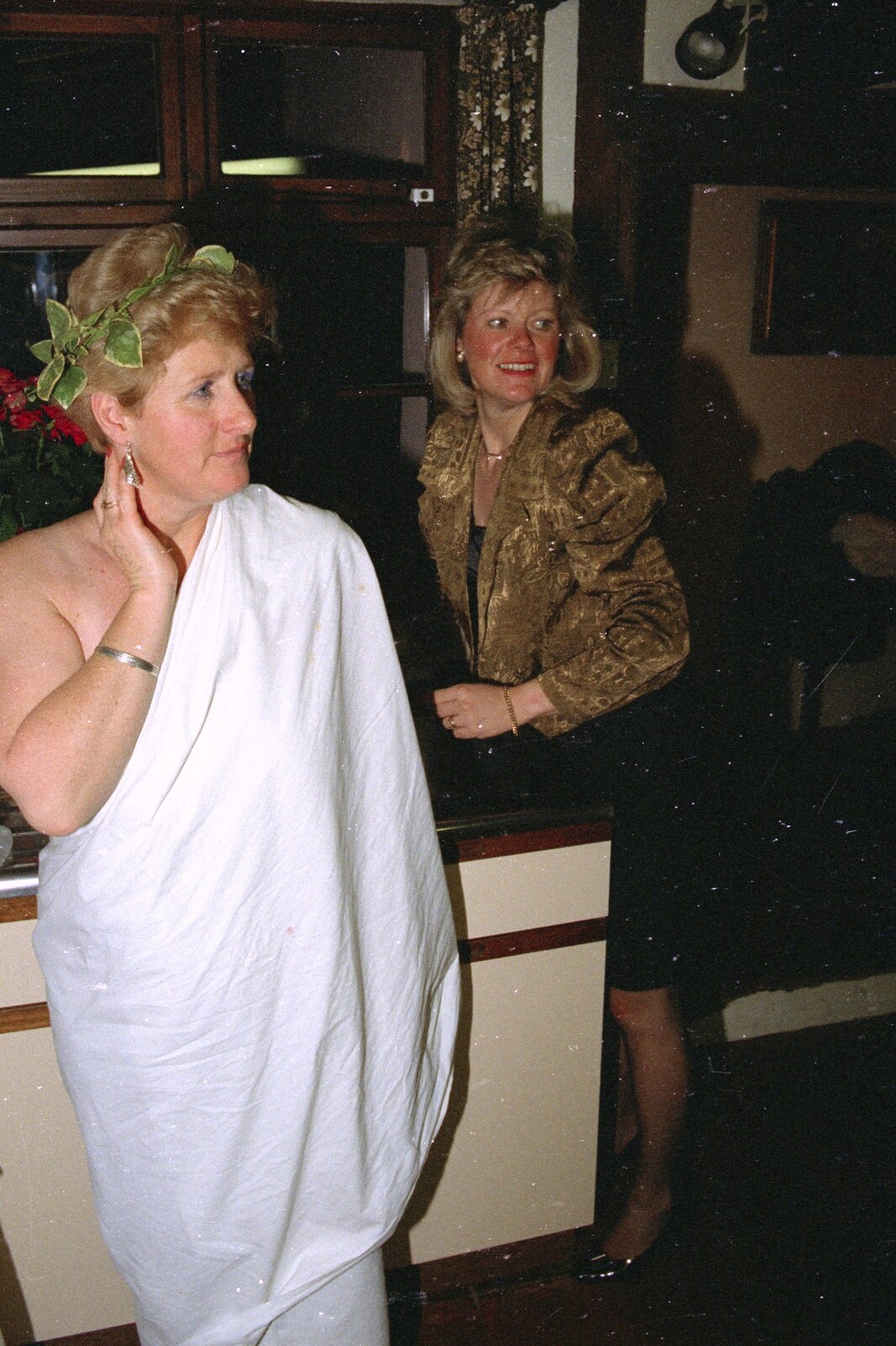 Bedsheet toga from Geoff and Brenda's Pre-Christmas Toga Party, Stuston, Suffolk - 17th December 1991