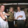 Sue does a wardrobe adjustment, Geoff and Brenda's Pre-Christmas Toga Party, Stuston, Suffolk - 17th December 1991