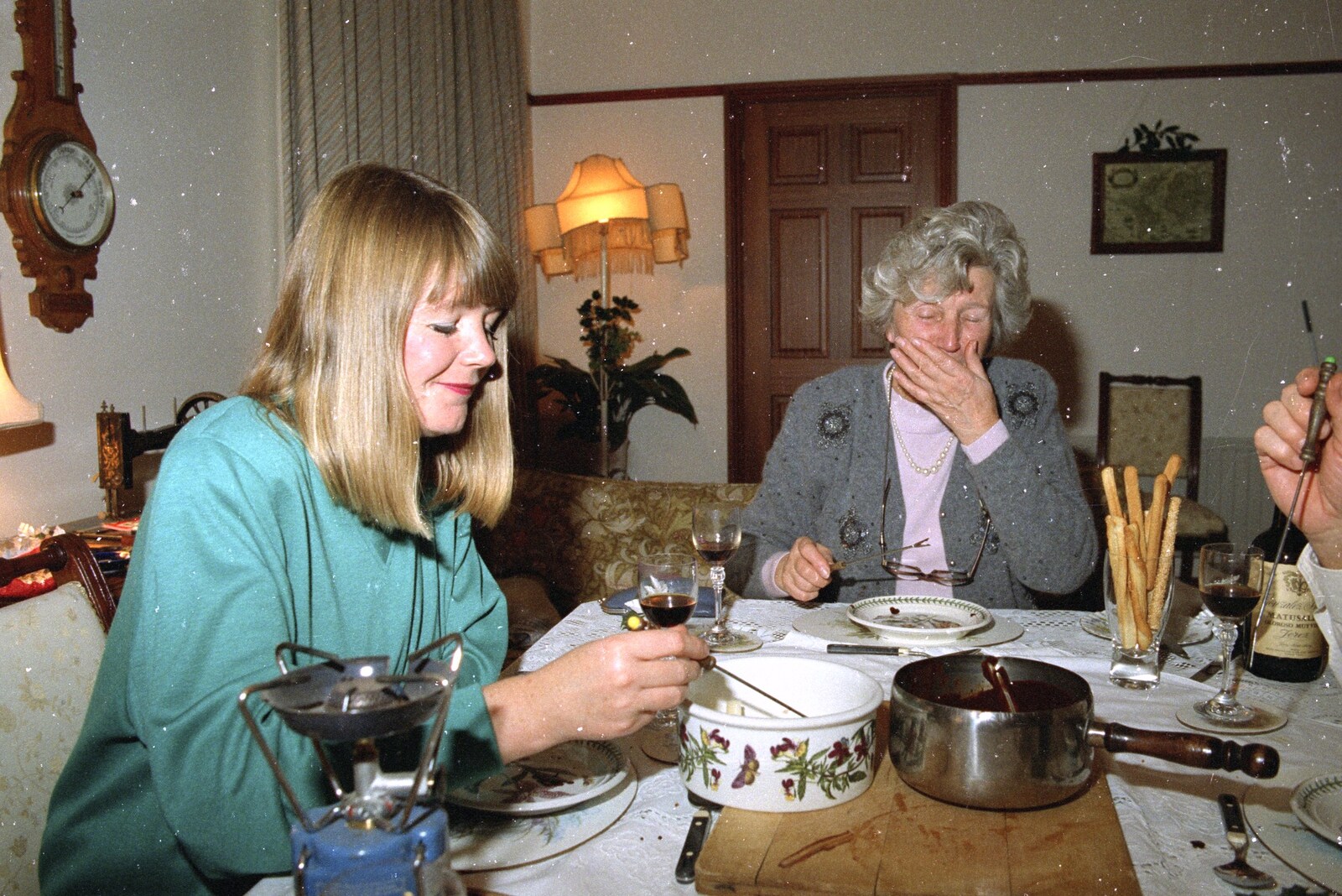 Mother and Grandmother from Christmas in Devon and Stuston - 25th December 1991