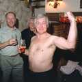 Colin shows off his biceps, New Year's Eve at the Swan Inn, Brome, Suffolk - 31st December 1991