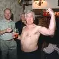 Colin shows off his biceps, New Year's Eve at the Swan Inn, Brome, Suffolk - 31st December 1991