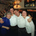 Spam, Barry, John Willy and Davina, New Year's Eve at the Swan Inn, Brome, Suffolk - 31st December 1991