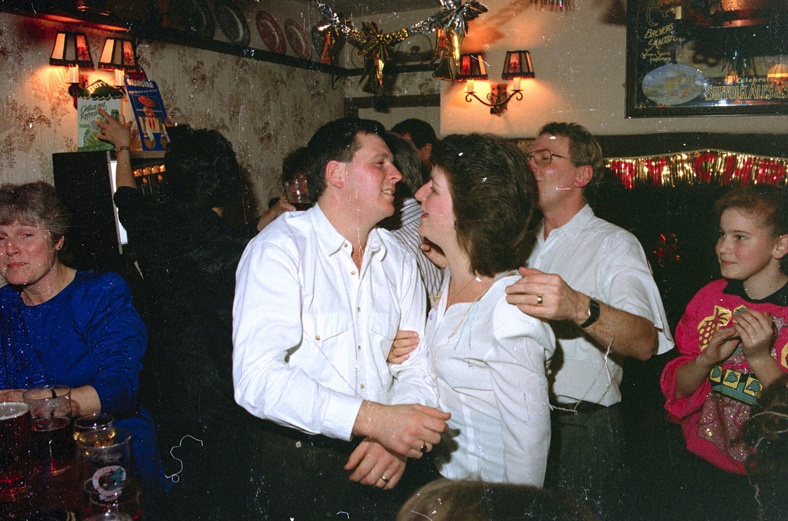 Barry and Davina from New Year's Eve at the Swan Inn, Brome, Suffolk - 31st December 1991