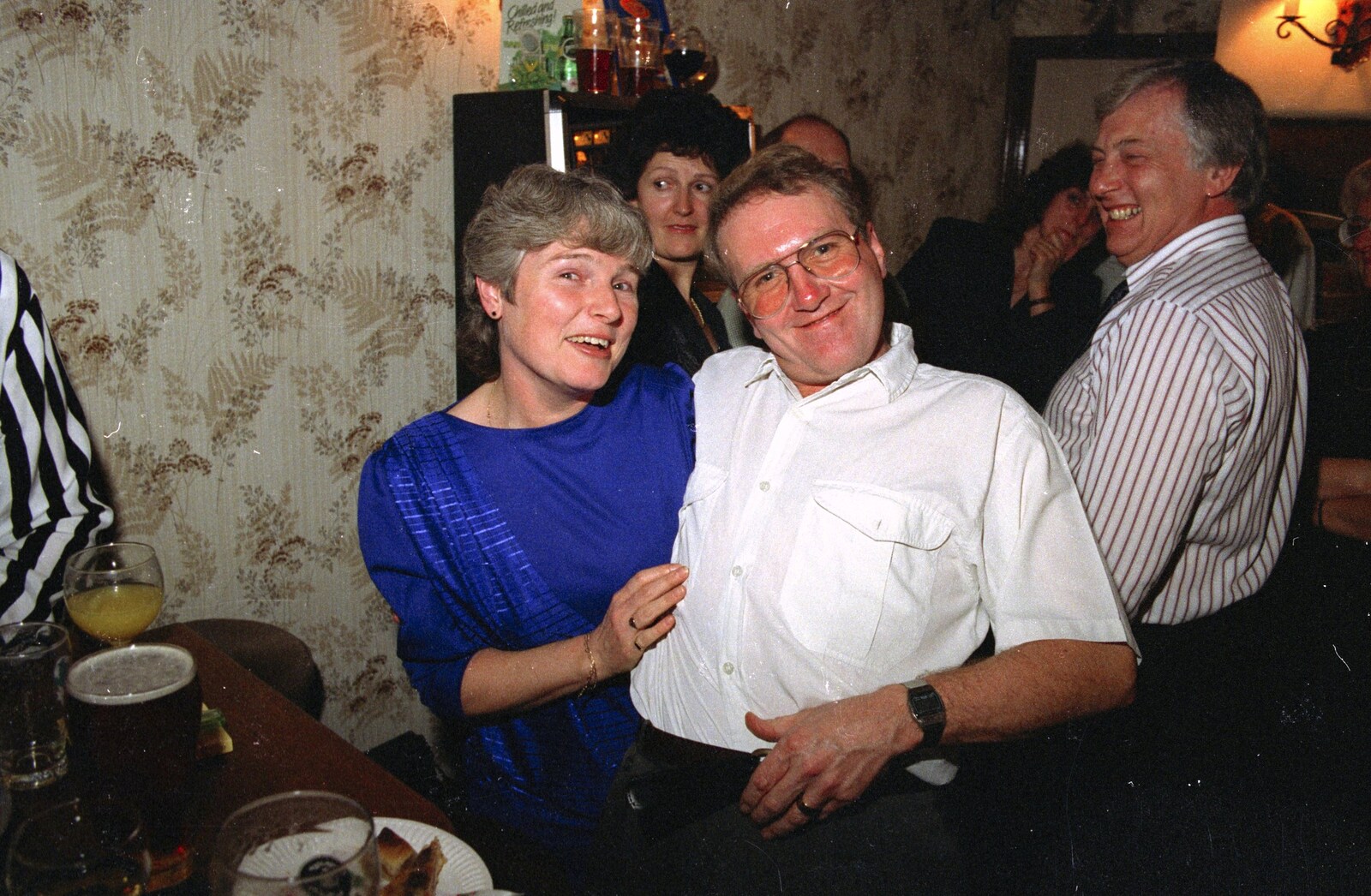 Spammy and John Willy from New Year's Eve at the Swan Inn, Brome, Suffolk - 31st December 1991