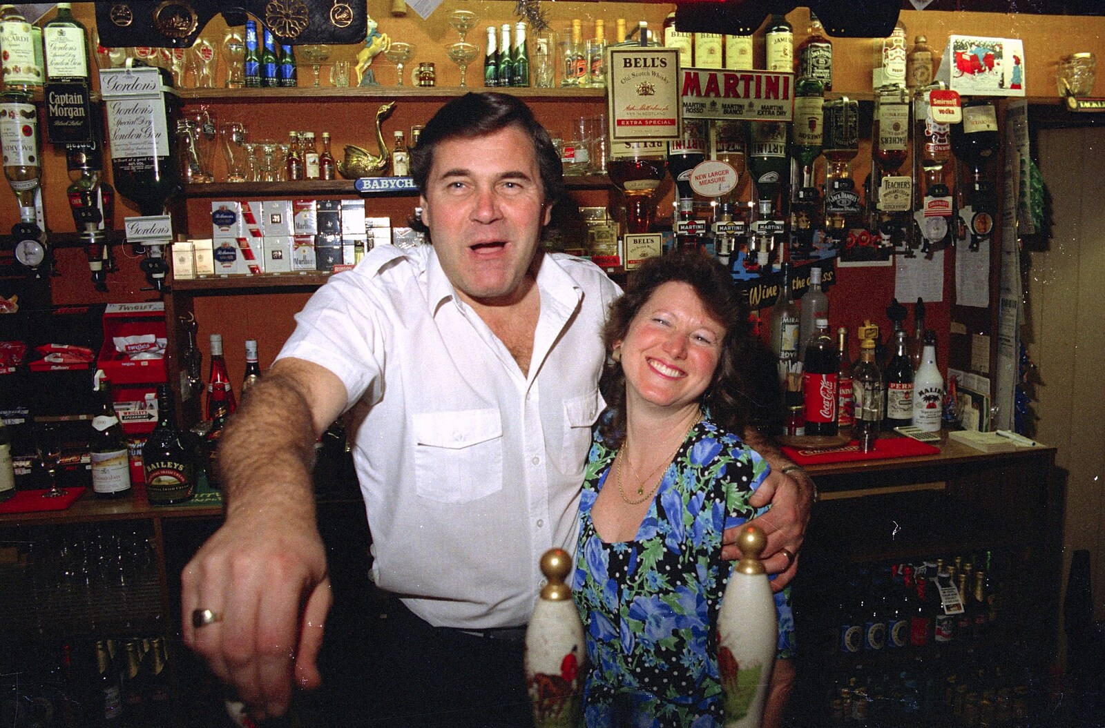 Alan and Sylvia from New Year's Eve at the Swan Inn, Brome, Suffolk - 31st December 1991