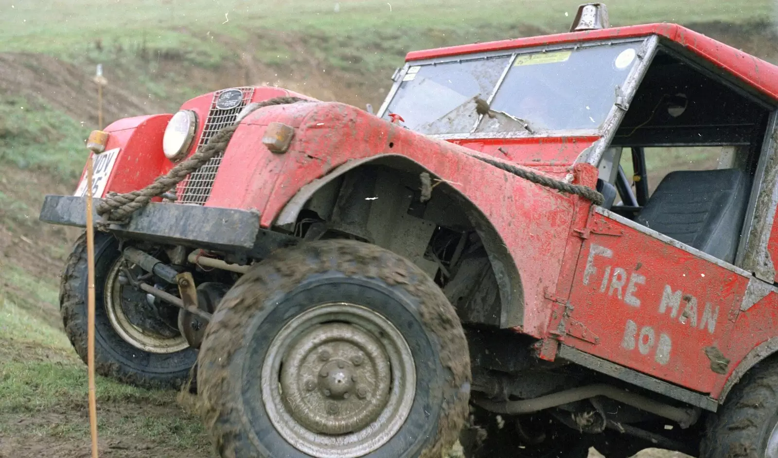 Fire Man Bob's Land Rover, from Printec at the Park Hotel, Diss, Norfolk - 14th January 1992