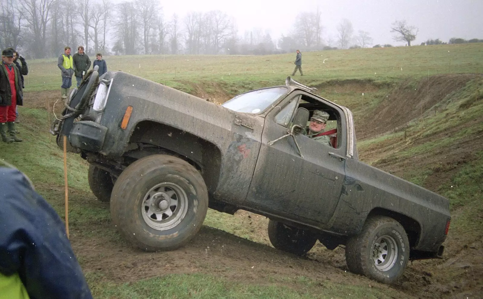 A dude called Baron in his V-8 Blazer, from Printec at the Park Hotel, Diss, Norfolk - 14th January 1992