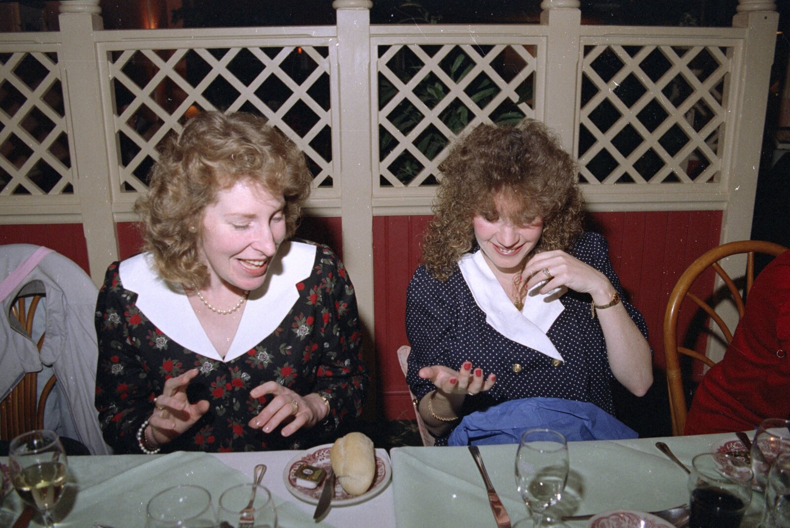 Jackie and Monique from Printec at the Park Hotel, Diss, Norfolk - 14th January 1992