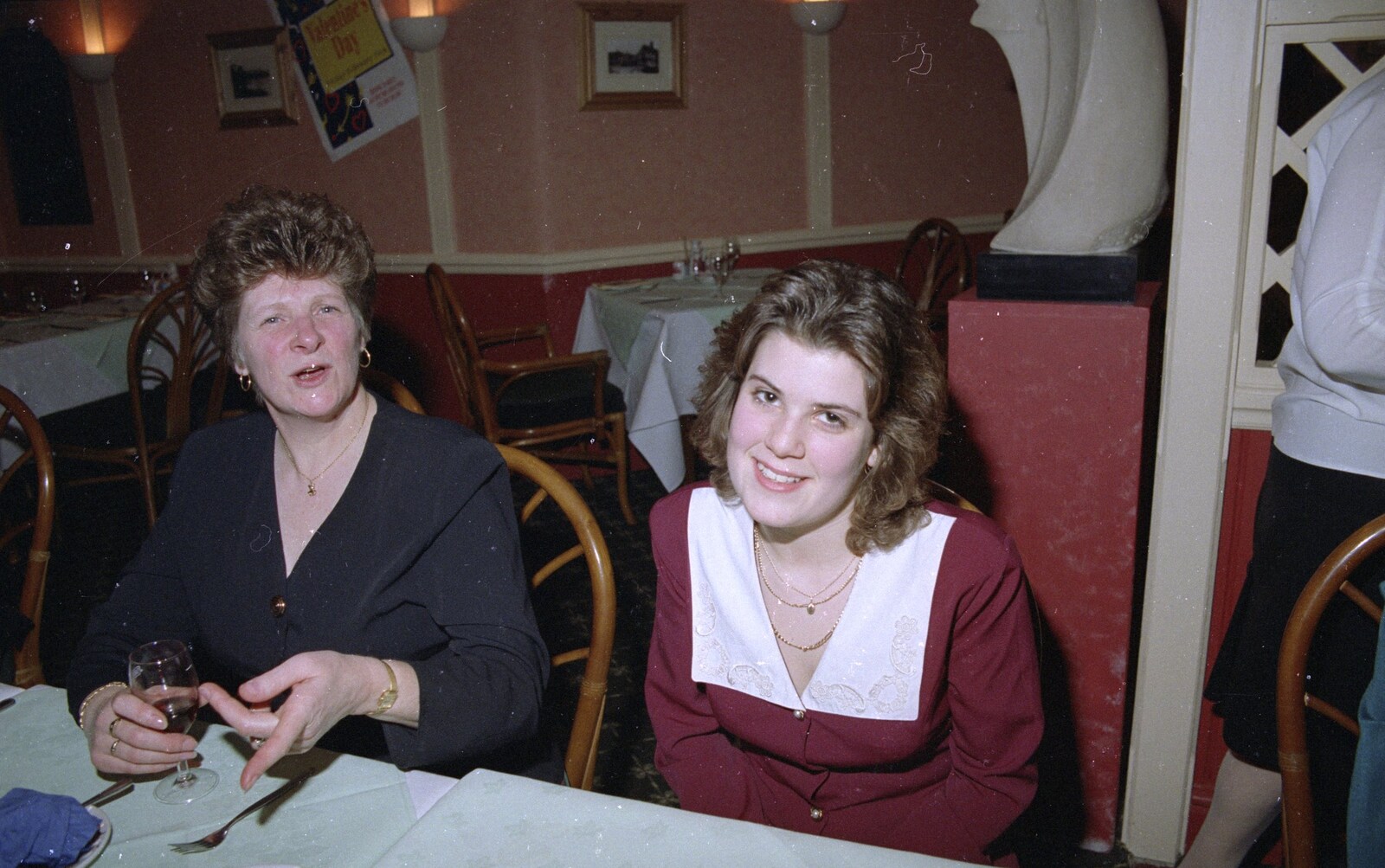 Pam and Kelly Pitcher from Printec at the Park Hotel, Diss, Norfolk - 14th January 1992