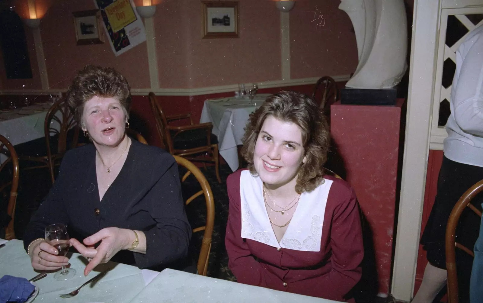 Pam and Kelly Pitcher, from Printec at the Park Hotel, Diss, Norfolk - 14th January 1992