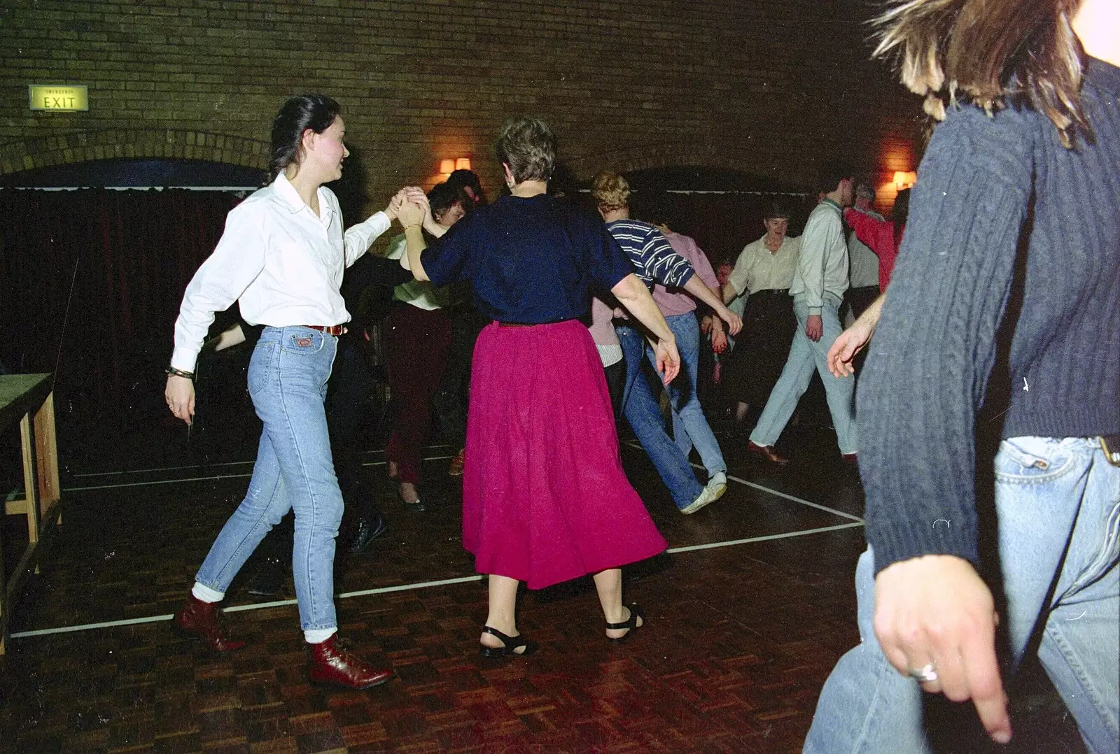 More dancing, from A Ceilidh and a Walk Across the Common, Stuston - 26th February 1992