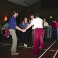 Geoff, Brenda, Mike and Sue dance around, A Ceilidh and a Walk Across the Common, Stuston - 26th February 1992