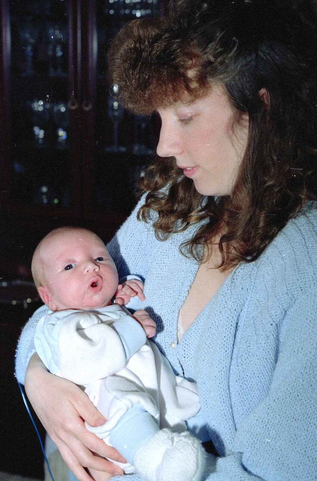 Printec Monique and sprog from A Ceilidh and a Walk Across the Common, Stuston - 26th February 1992