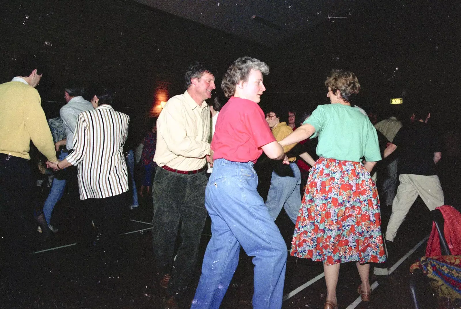 Geoff and Linda dancing, from A Ceilidh and a Walk Across the Common, Stuston - 26th February 1992