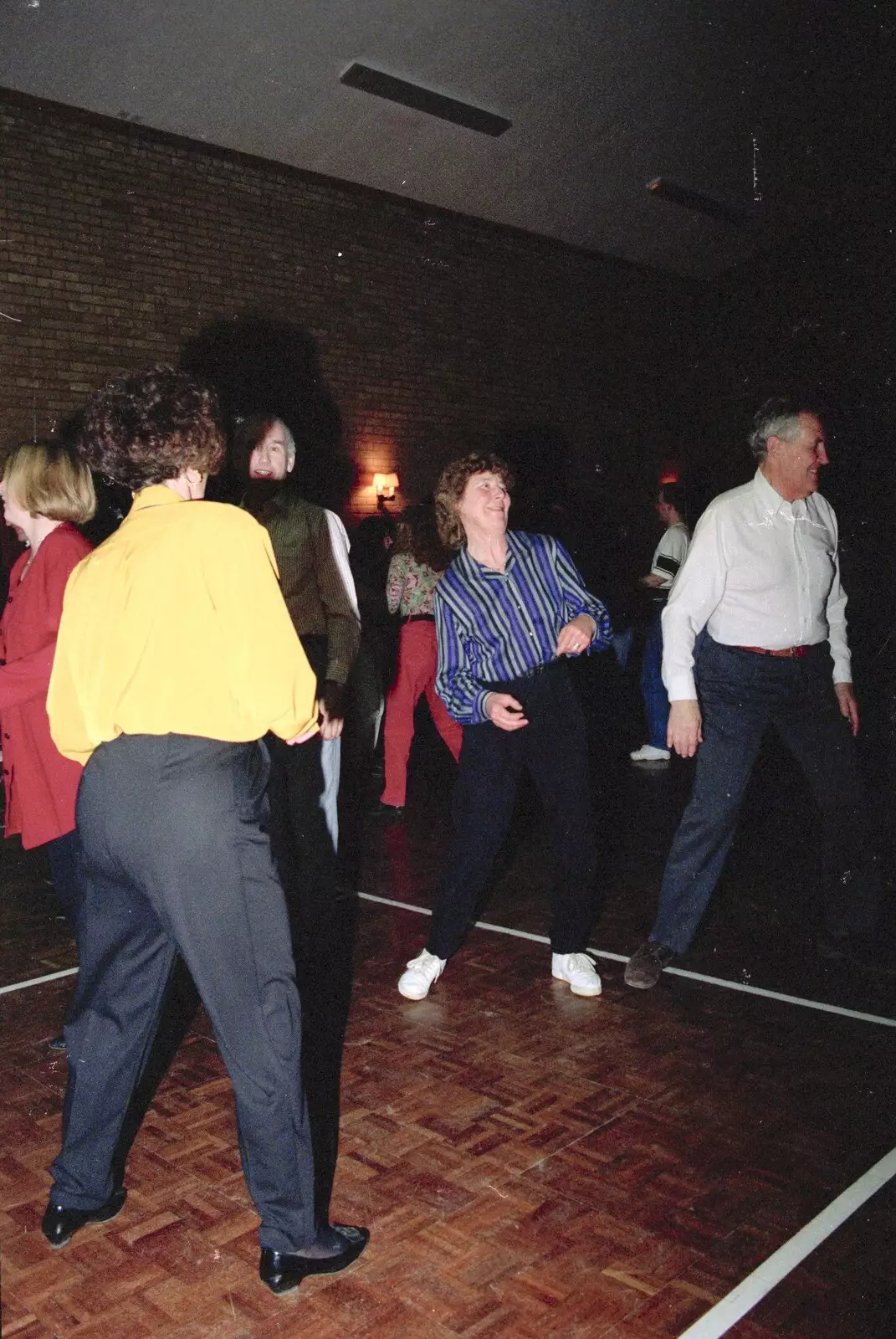 Brenda does some boogying, from A Ceilidh and a Walk Across the Common, Stuston - 26th February 1992