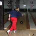 Mad Sue does a spot of bowling, A Trip to Center Parcs, Eemhof, Netherlands - 24th March 1992