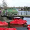 Bright red pedaloes, A Trip to Center Parcs, Eemhof, Netherlands - 24th March 1992