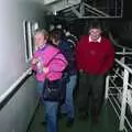 Linda, Brenda and Geoff on the ferry, A Trip to Center Parcs, Eemhof, Netherlands - 24th March 1992