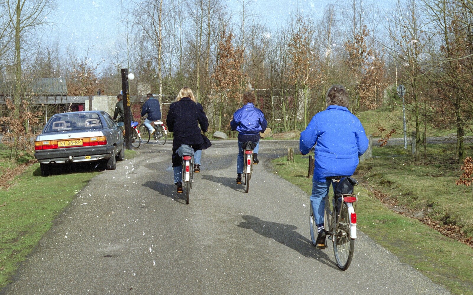 A Trip to Center Parcs, Eemhof, Netherlands - 24th March 1992: The gang on a bunch of hired bikes