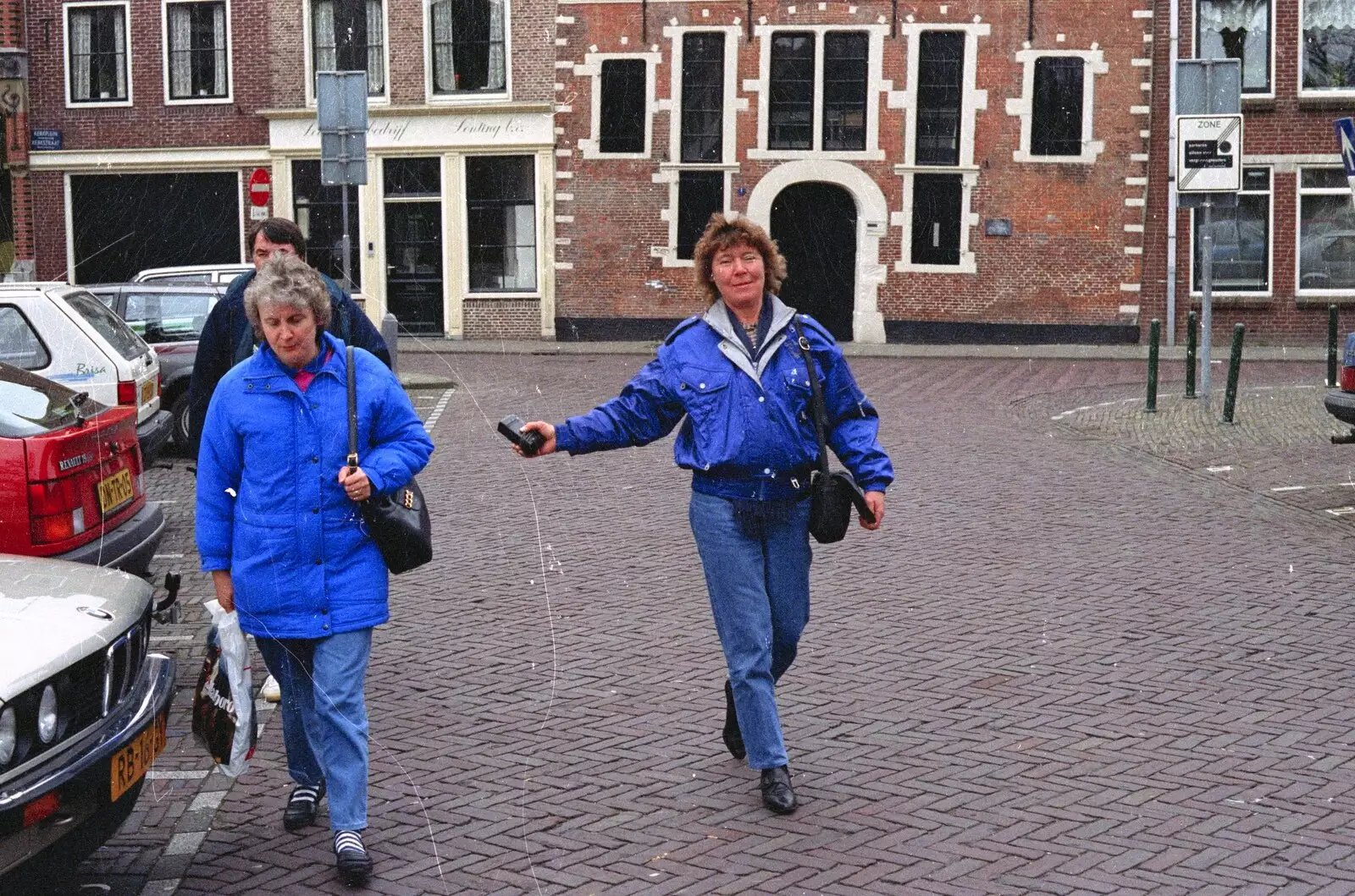 Linda and Brenda roam around, from Out and About in Amsterdam, Hoorne, Vollendam and Edam, The Netherlands - 26th March 1992