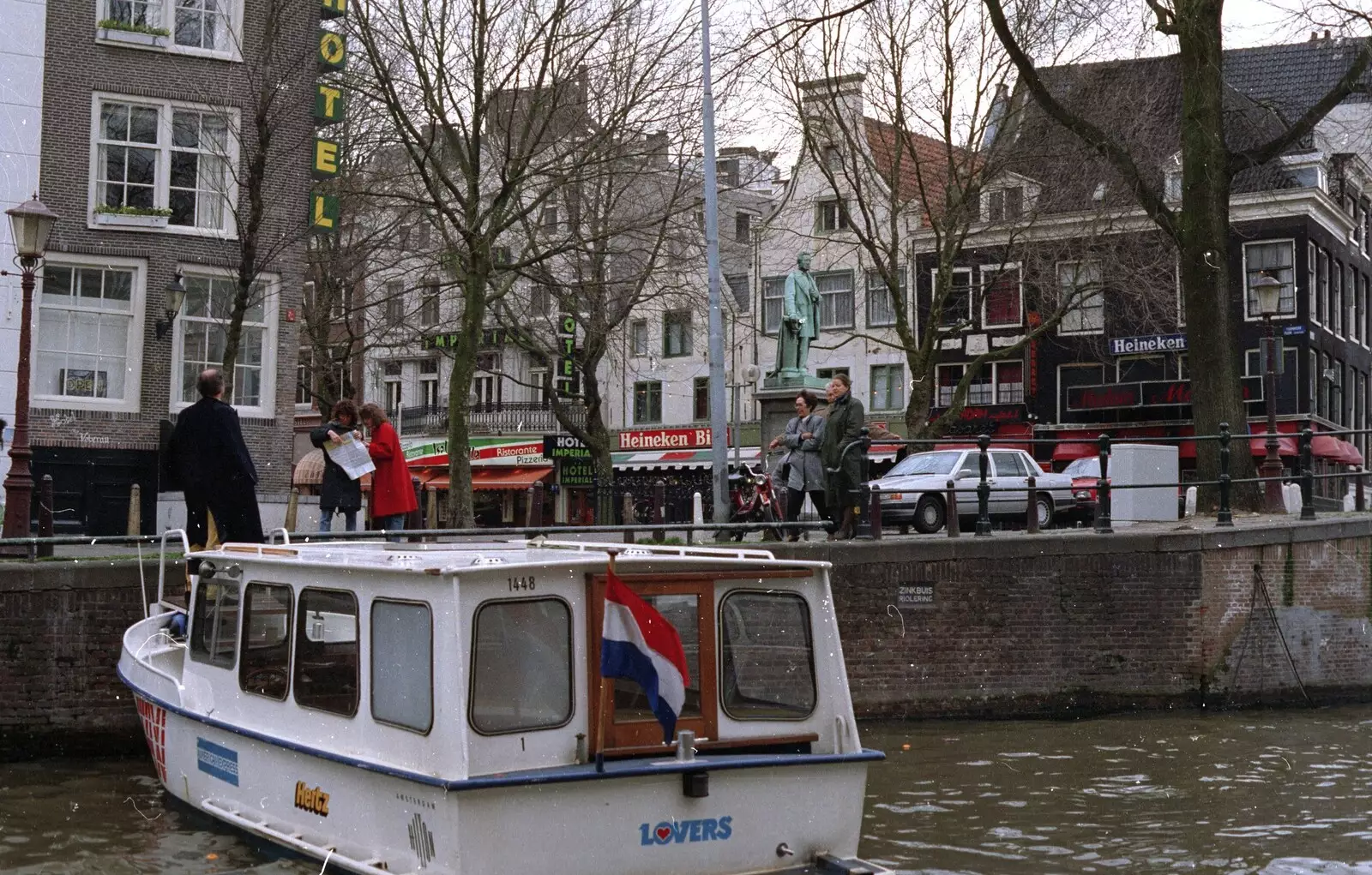 A river taxi called Lovers, from Out and About in Amsterdam, Hoorne, Vollendam and Edam, The Netherlands - 26th March 1992