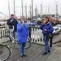 Corky, Linda and Brenda are ice-creamed up, Out and About in Amsterdam, Hoorne, Vollendam and Edam, The Netherlands - 26th March 1992