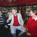 Corky and Geoff chat to one of the locals, Out and About in Amsterdam, Hoorne, Vollendam and Edam, The Netherlands - 26th March 1992