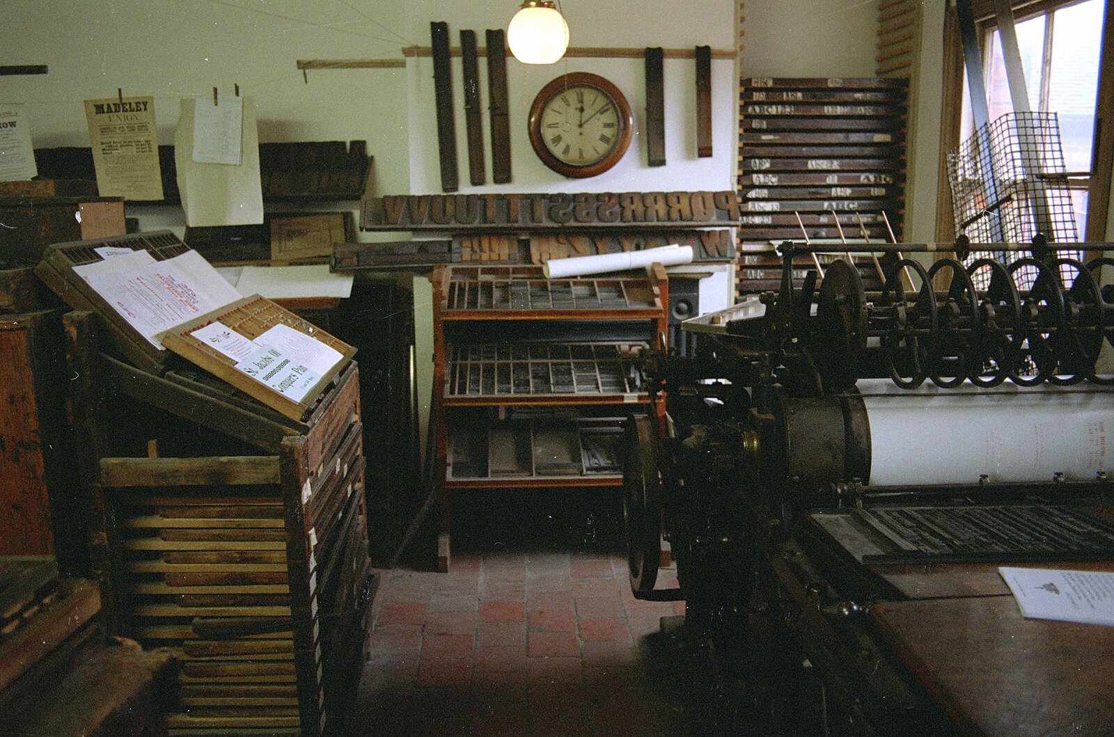 The museum's printing room from Capel Curig to Abergavenny: A Road-Trip With Hamish, Wales - 3rd April 1992