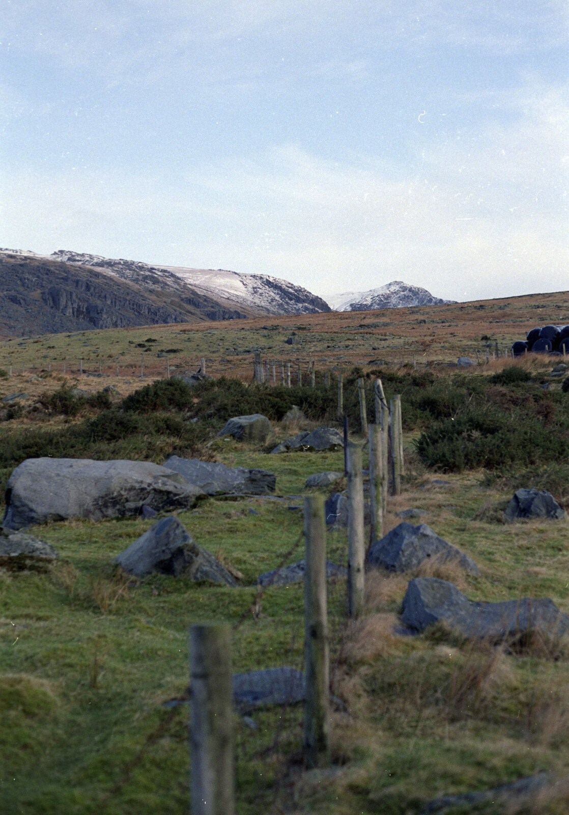 A mountain fence from Capel Curig to Abergavenny: A Road-Trip With Hamish, Wales - 3rd April 1992