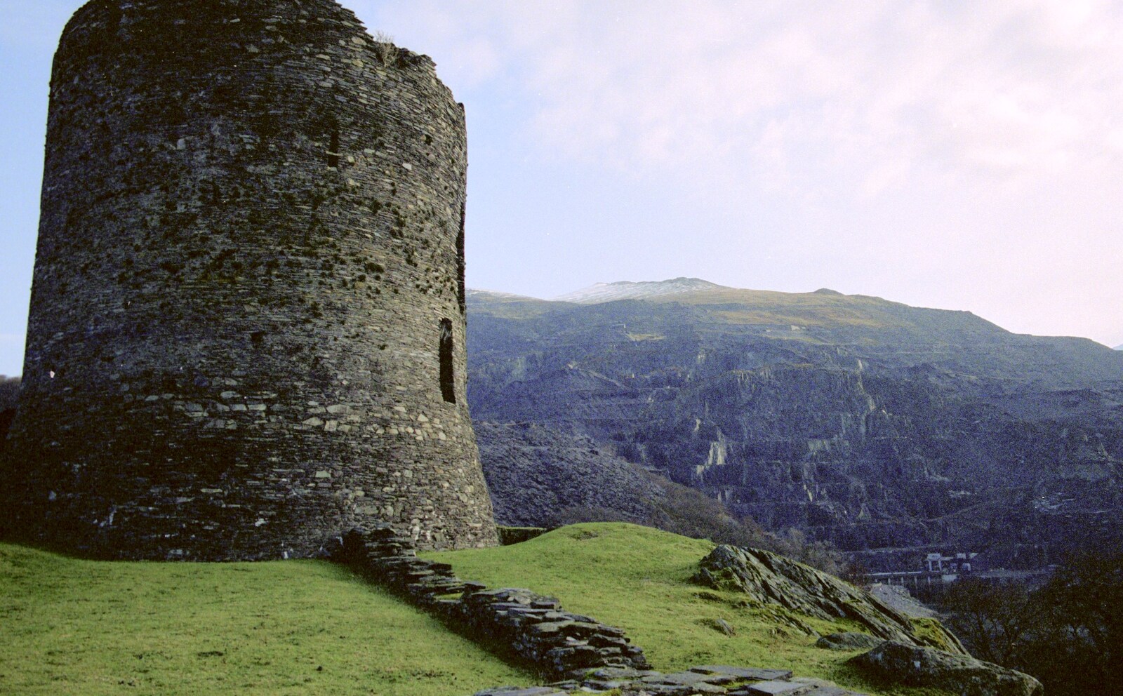 A derelict tower and some open-cast mining from Capel Curig to Abergavenny: A Road-Trip With Hamish, Wales - 3rd April 1992