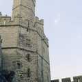 A Caernarfon tower, Capel Curig to Abergavenny: A Road-Trip With Hamish, Wales - 3rd April 1992